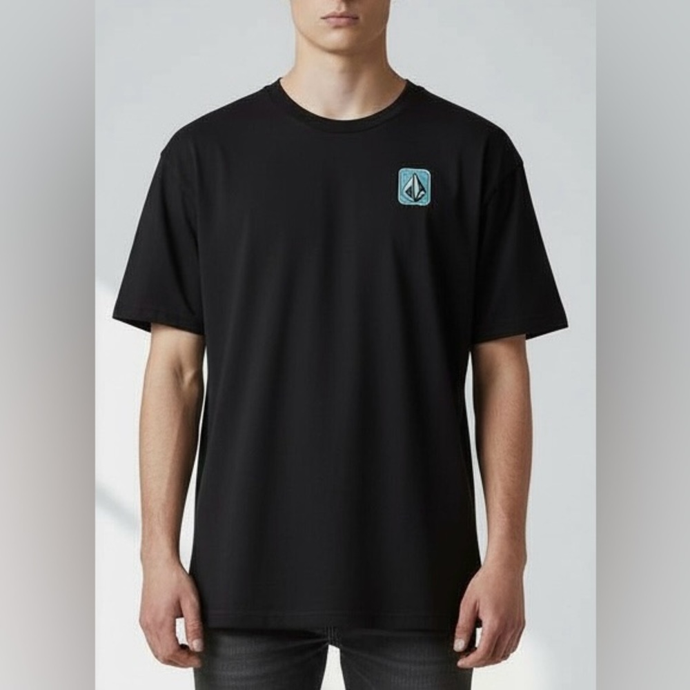 Volcom men's stone rays short sleeve T-Shirt black size large cotton‎